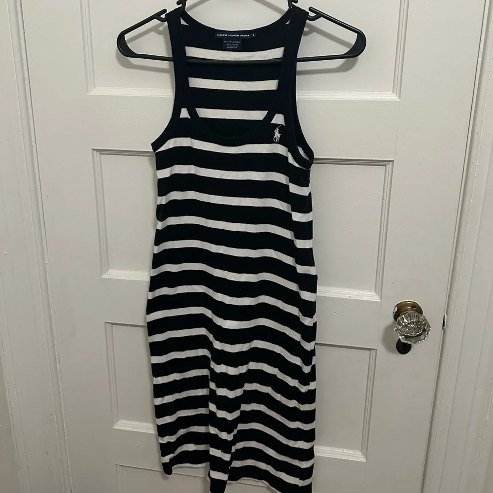 Striped Black and White Dress - Picture 1 of 5